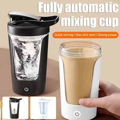 Electric automatic mixing cup with one-click start, portable whey protein shaker, rechargeable stirring cup.